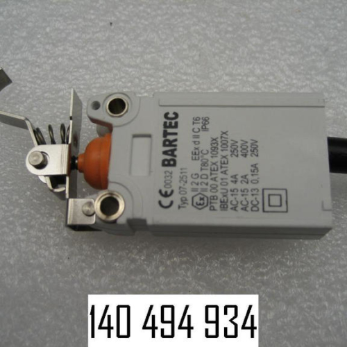 140494934 - MICROSWITCH 5A 250V 1W CABLE 3M EX, BARTEC 07 2511 1330 D1